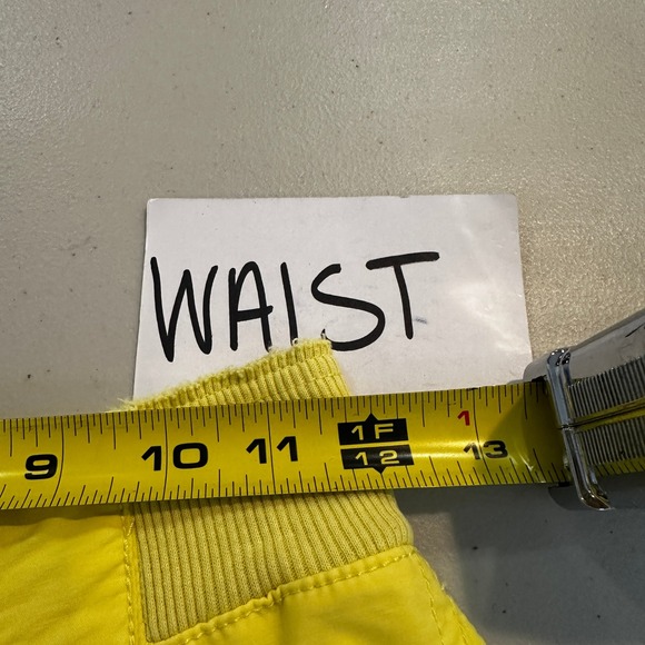 Free People Movement Yellow Cargo Y2K Pants High Waist Button Fly Cropped Leg XS - Picture 7 of 10